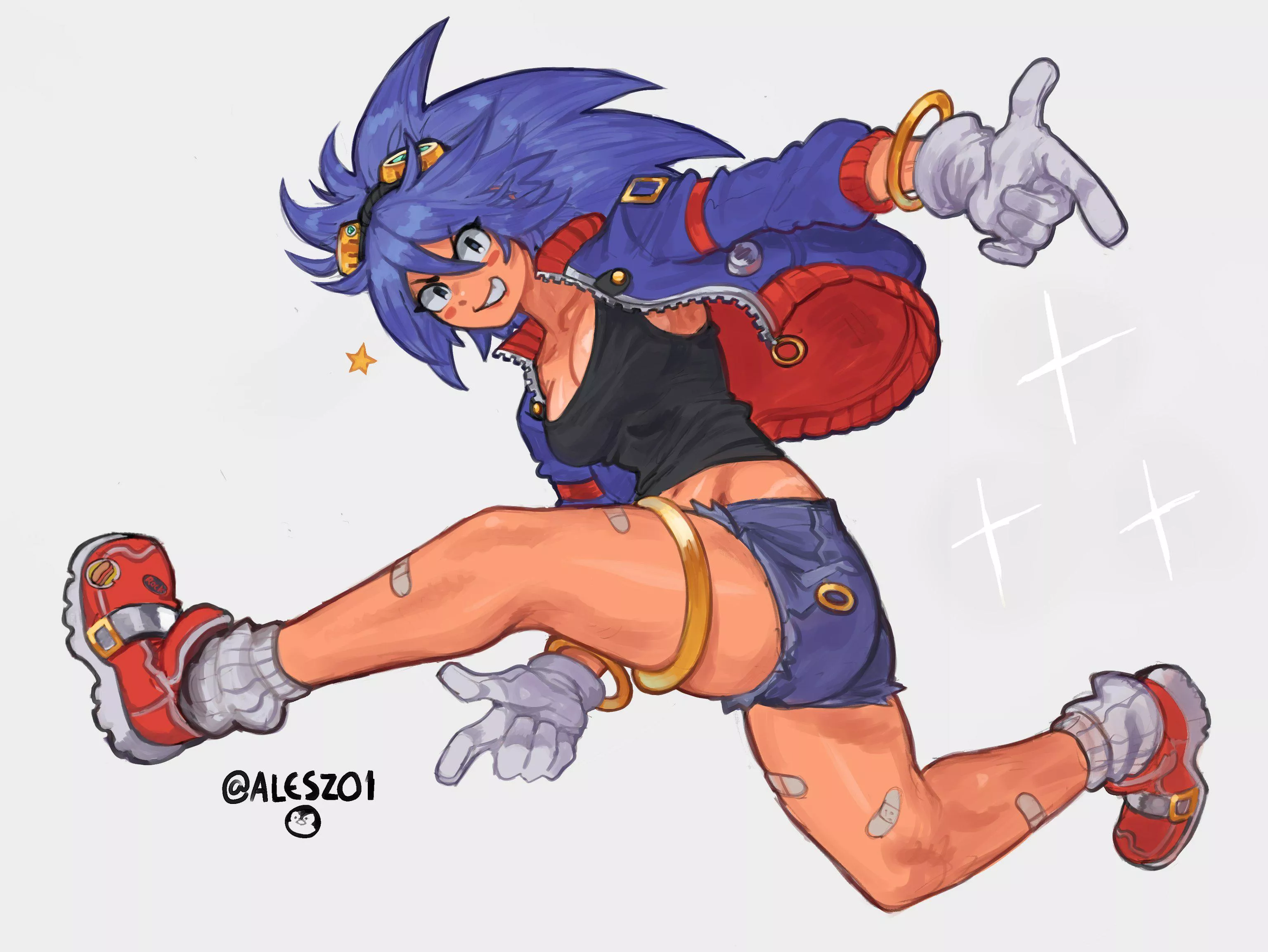 Human Female Sonic [@Alesz01]