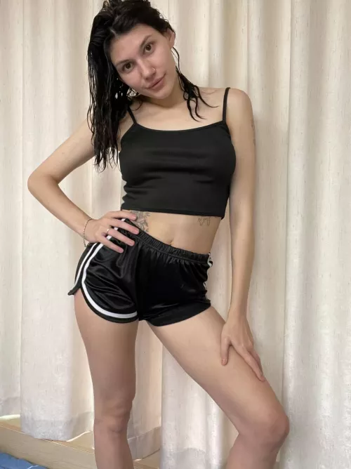 My wet hair cascading down my shoulders, I can feel the heat rising from your loins as you stare at me