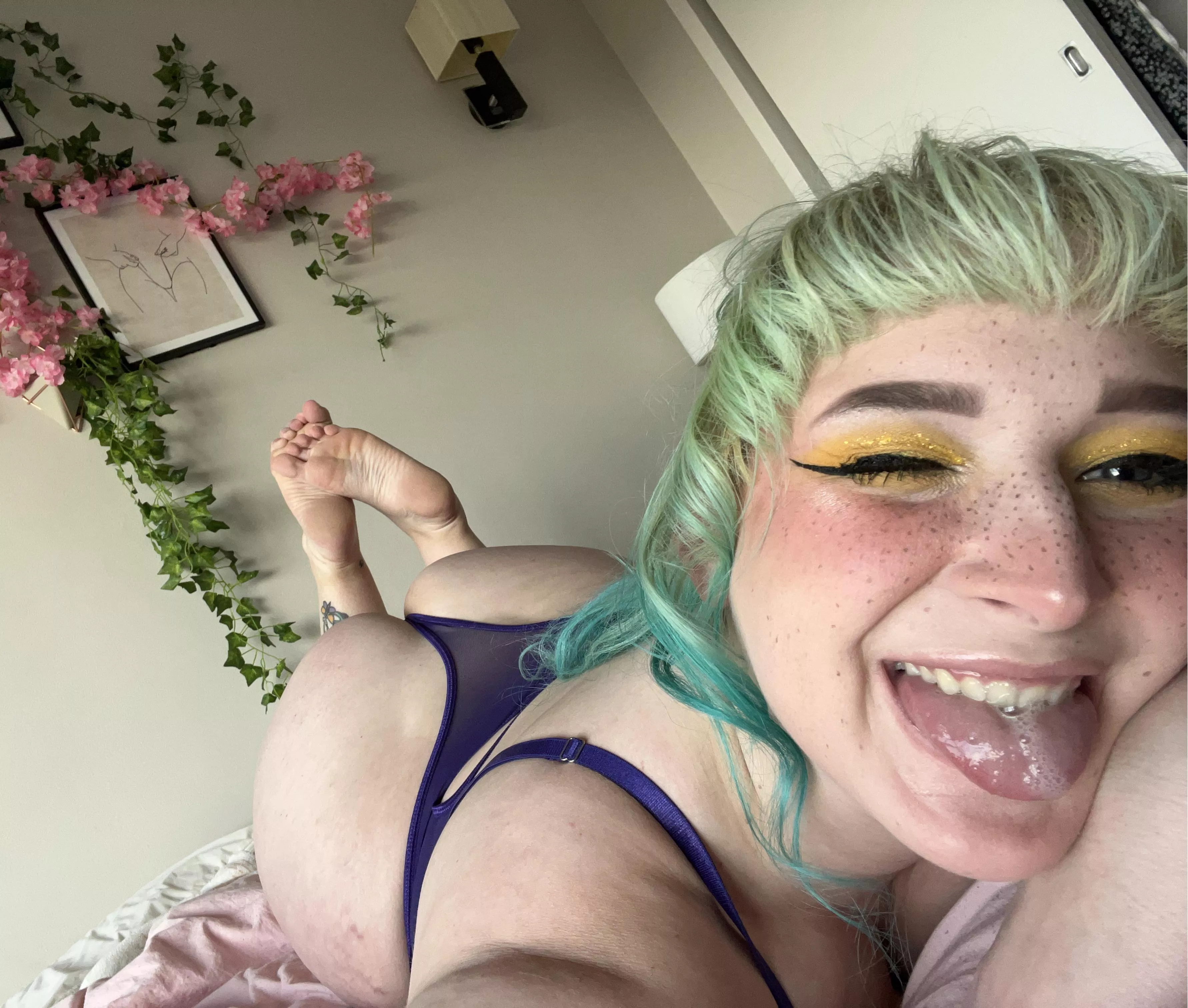 Pale cheeks and a dorky smile