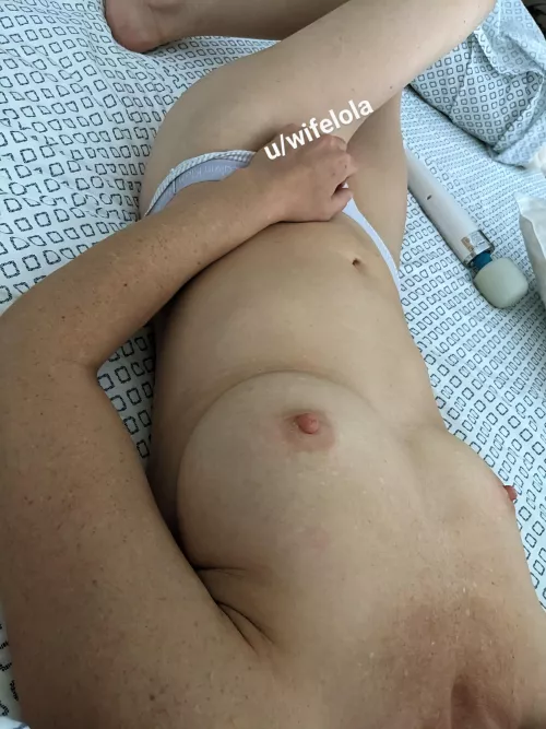 She wants to know if you'd like to cum all over her tits?