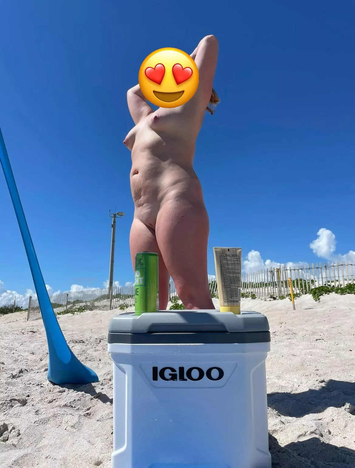 She was looking good on the beach. 