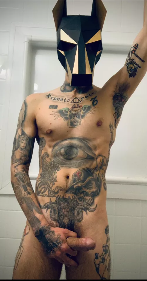 Throwback to my first pup hood, that I made during the COVID lockdown, plus my 🦴 too