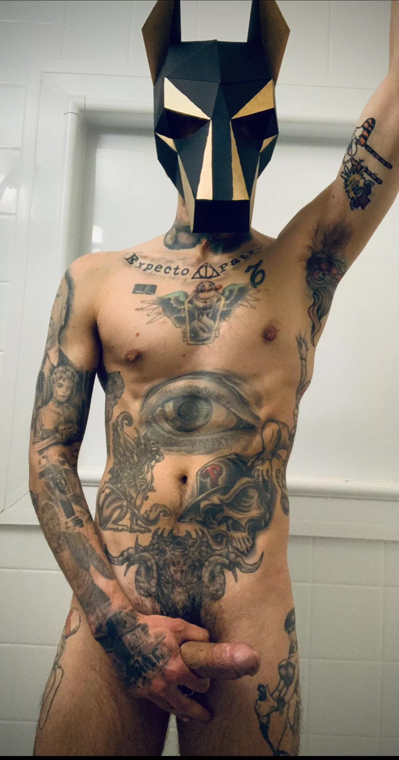 Throwback to my first pup hood, that I made during the COVID lockdown, plus my 🦴 too