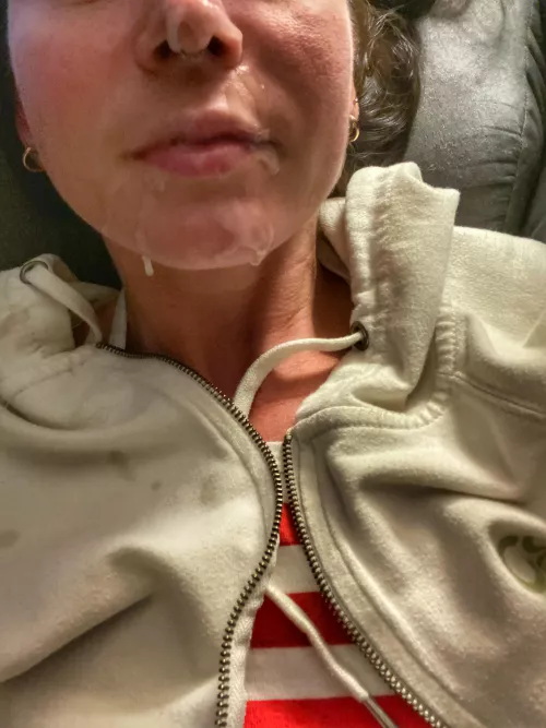 Watching tv, getting a facial