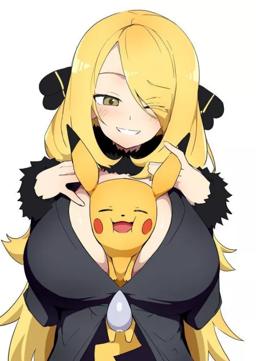 Cynthia/Pikachu - never been so jealous