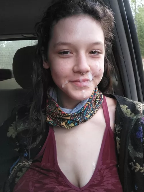 He pulled my hair and came on my face