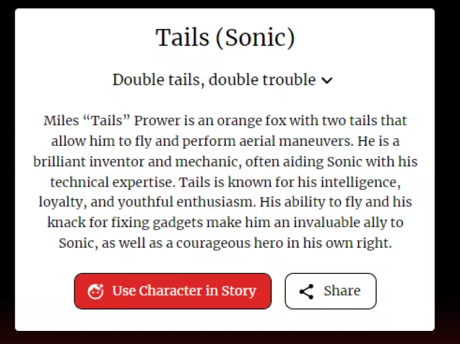Made a Tails character that anyone can use for NSFW fanfics