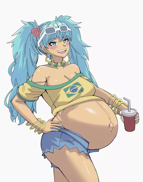 People already drew Brazilian Miku pregnant