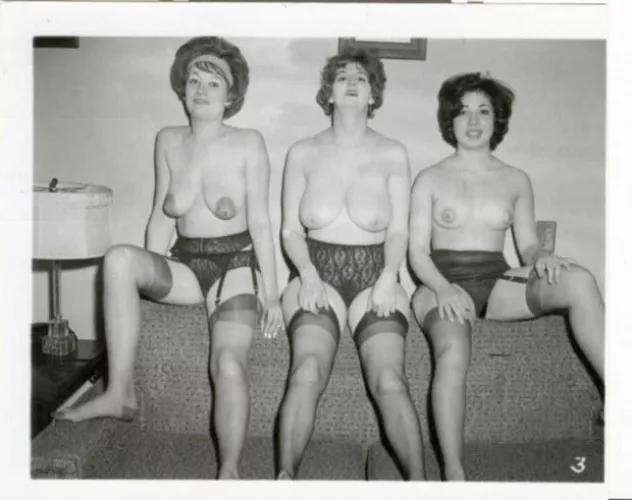 Topless 50s trio