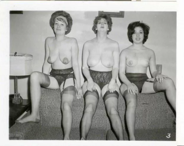 Topless 50s trio