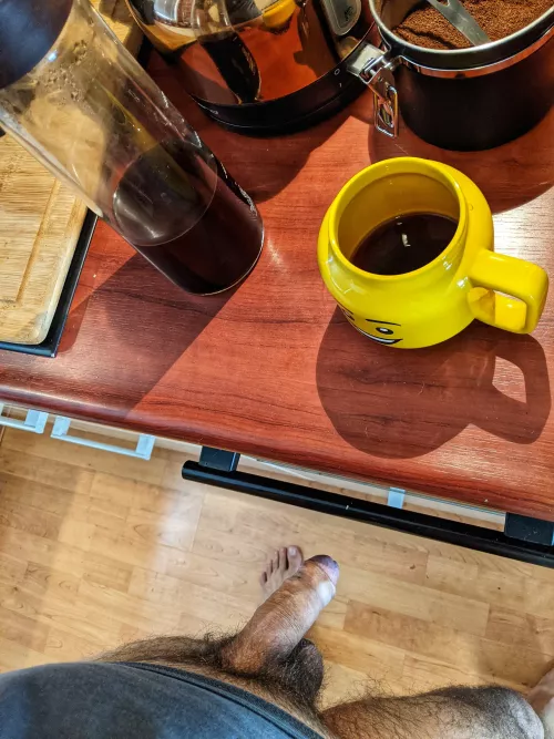 Trying the new cold brew press 