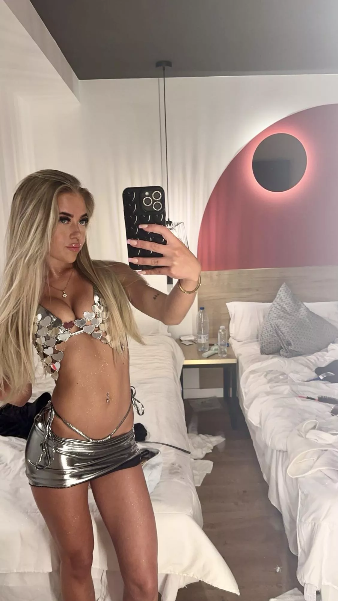 turning heads with my sexy belly button!