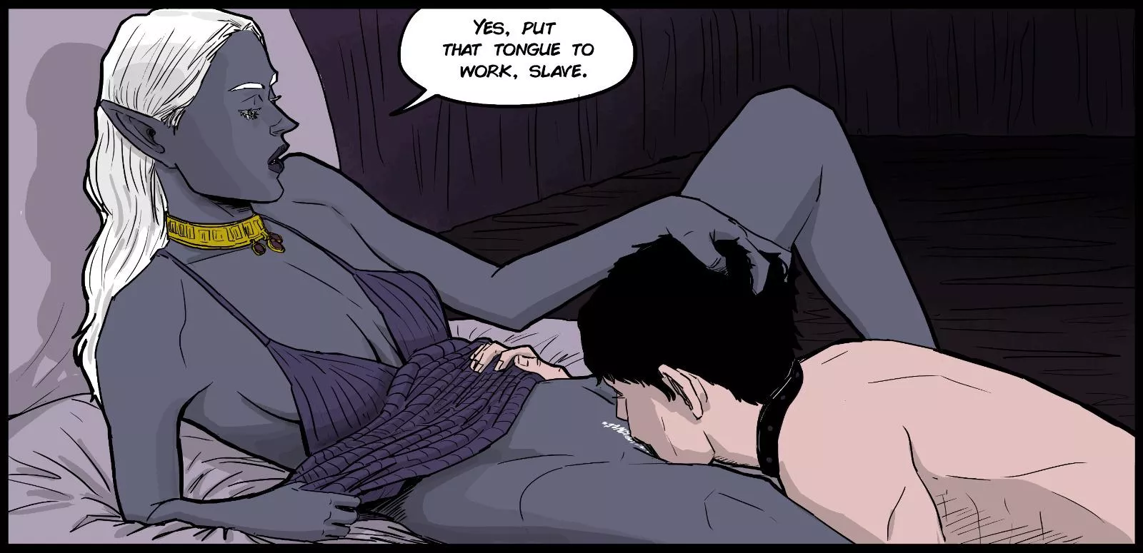 An obedient slave gets rewarded with a taste of his mistress