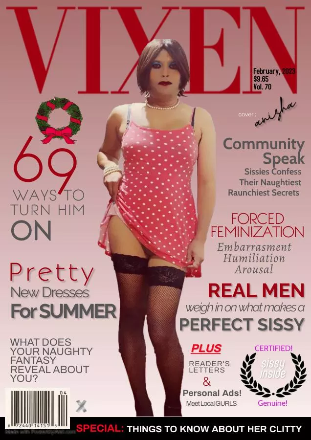 For Alpha Men With A Taste For Sissies: Vixen Sissy Magazine Cover 