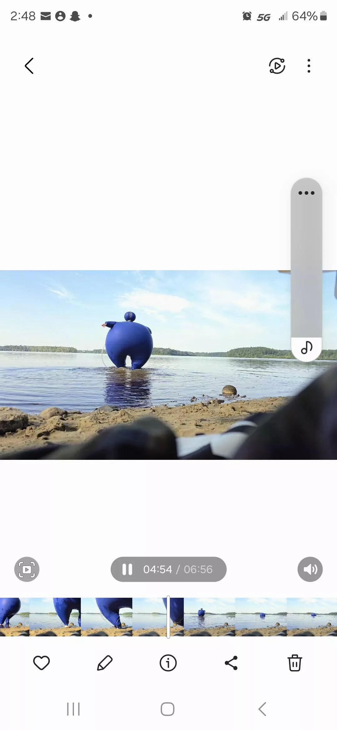 Inflatable latex catsuit floating..