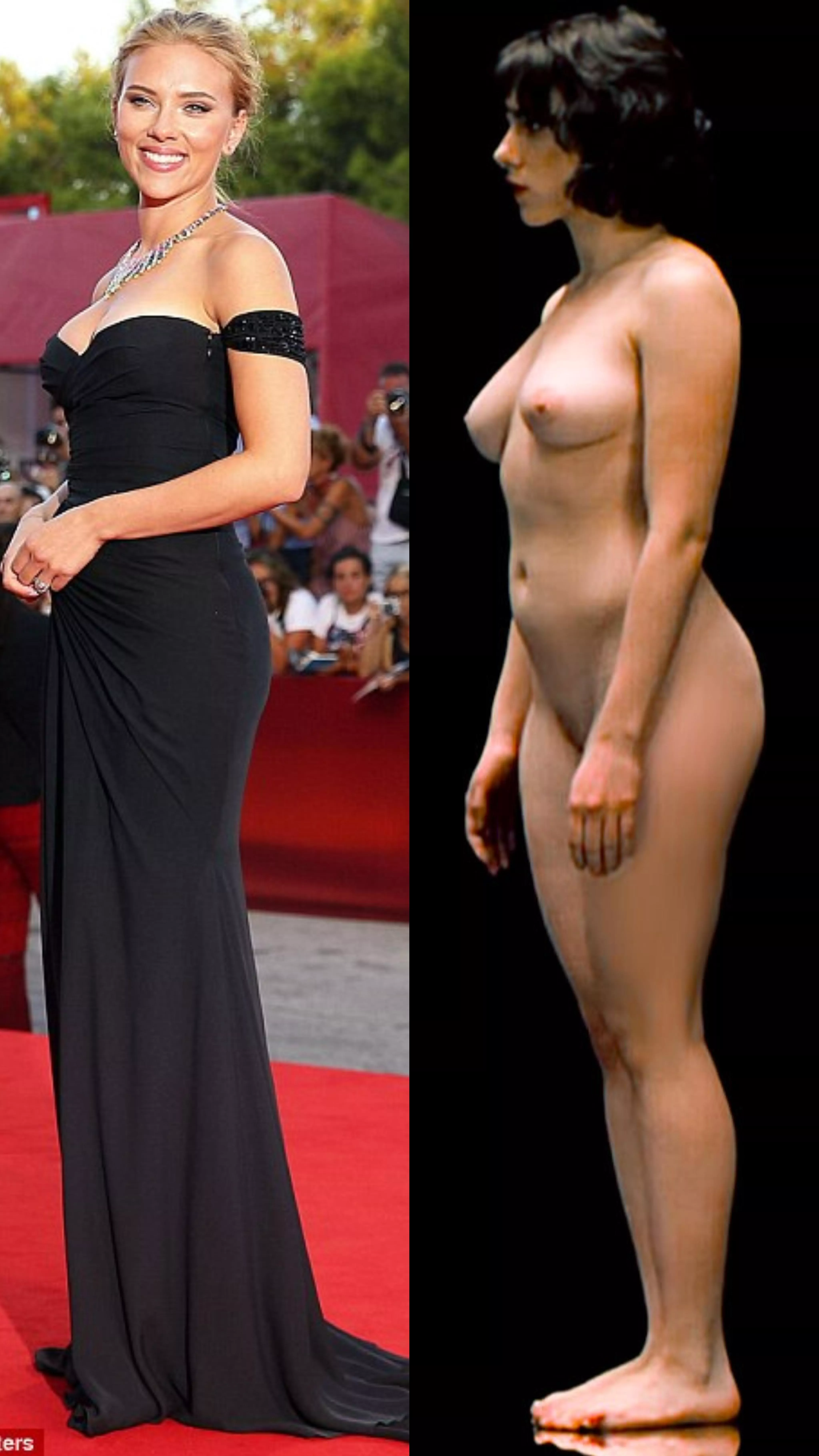 Scarlett Johansson red carpet on/off