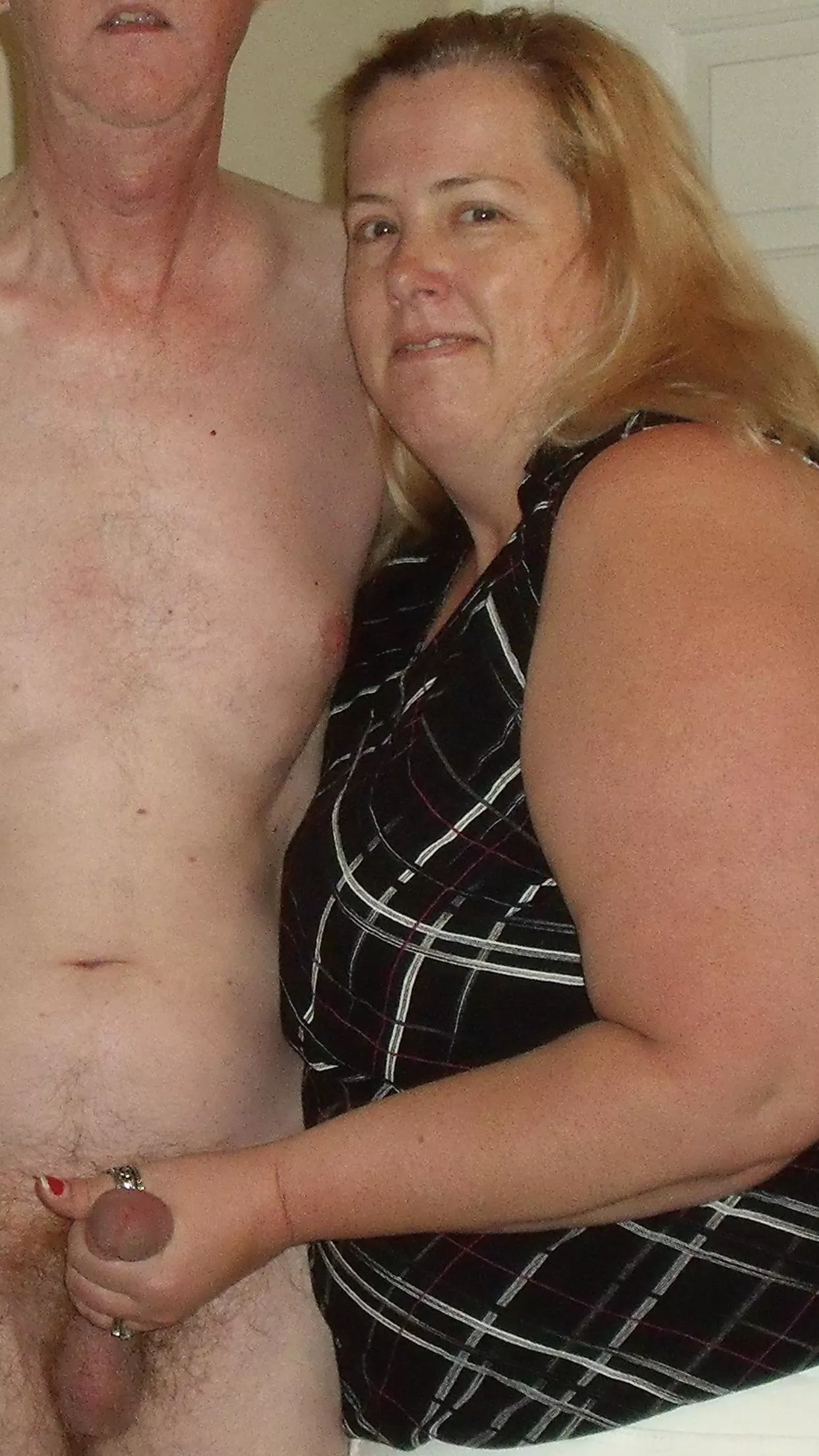 The girls having CFNM fun! She said grab his penis when I take the picture!