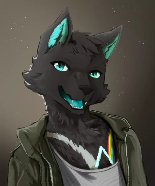 A few days ago I offered to do portraits of people's OCs to build my portfolio and I received a lot of requests. Here is the fourth portrait, for u/DarksideFur 🐺