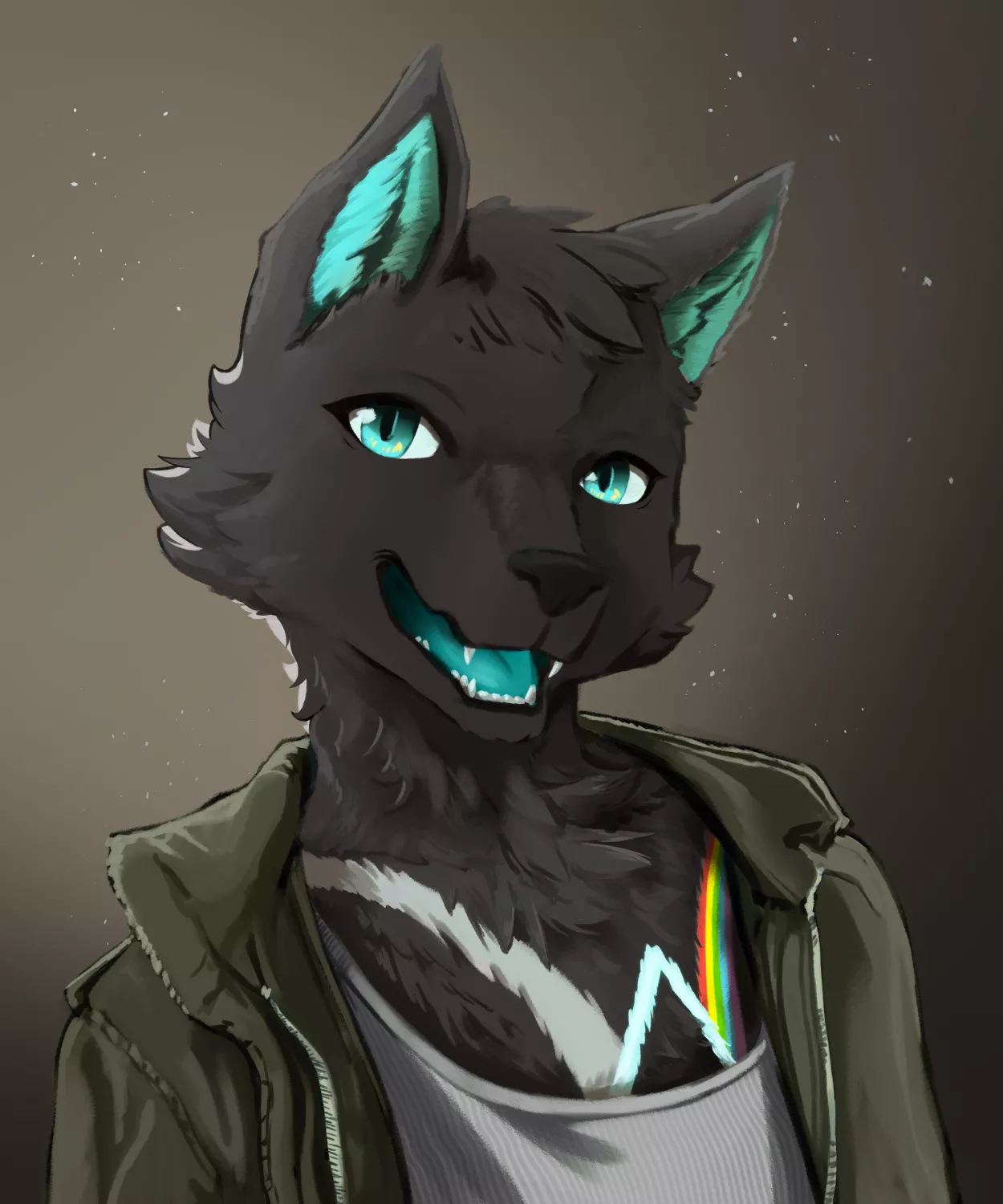 A few days ago I offered to do portraits of people's OCs to build my portfolio and I received a lot of requests. Here is the fourth portrait, for u/DarksideFur 🐺