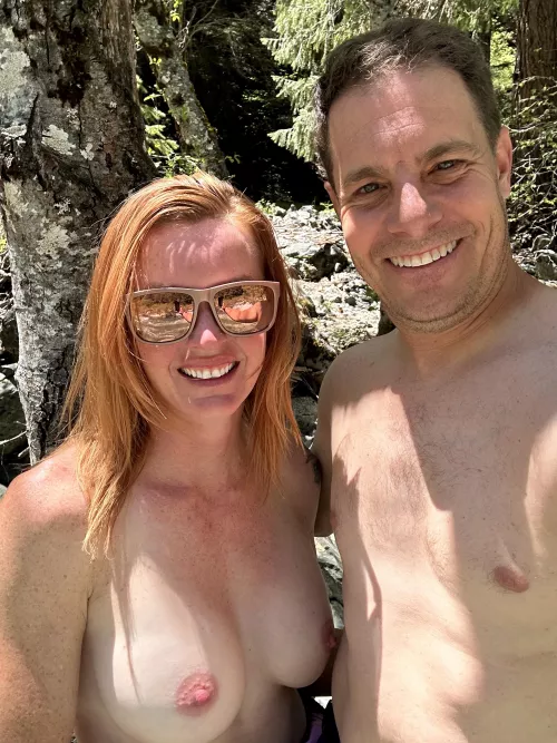 Just dropping by to say hi 👋 from our favorite spot to spend days naked. 