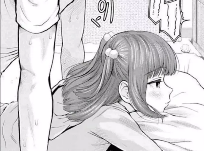 LF Mono Source: 1boy, 1girl, laying, doggy, brunette, fully clothed, sweating, emotionless, schoolgirl uniform, blushing, pigtails, on bed