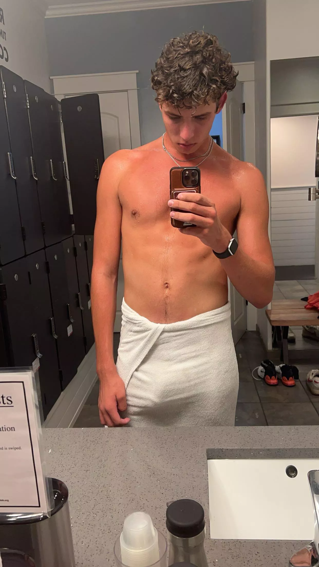 Love bulging in the locker room