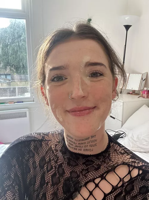 My face definitely beautified with the cum