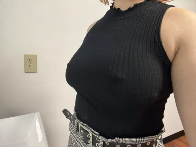 Braless at the office today!
