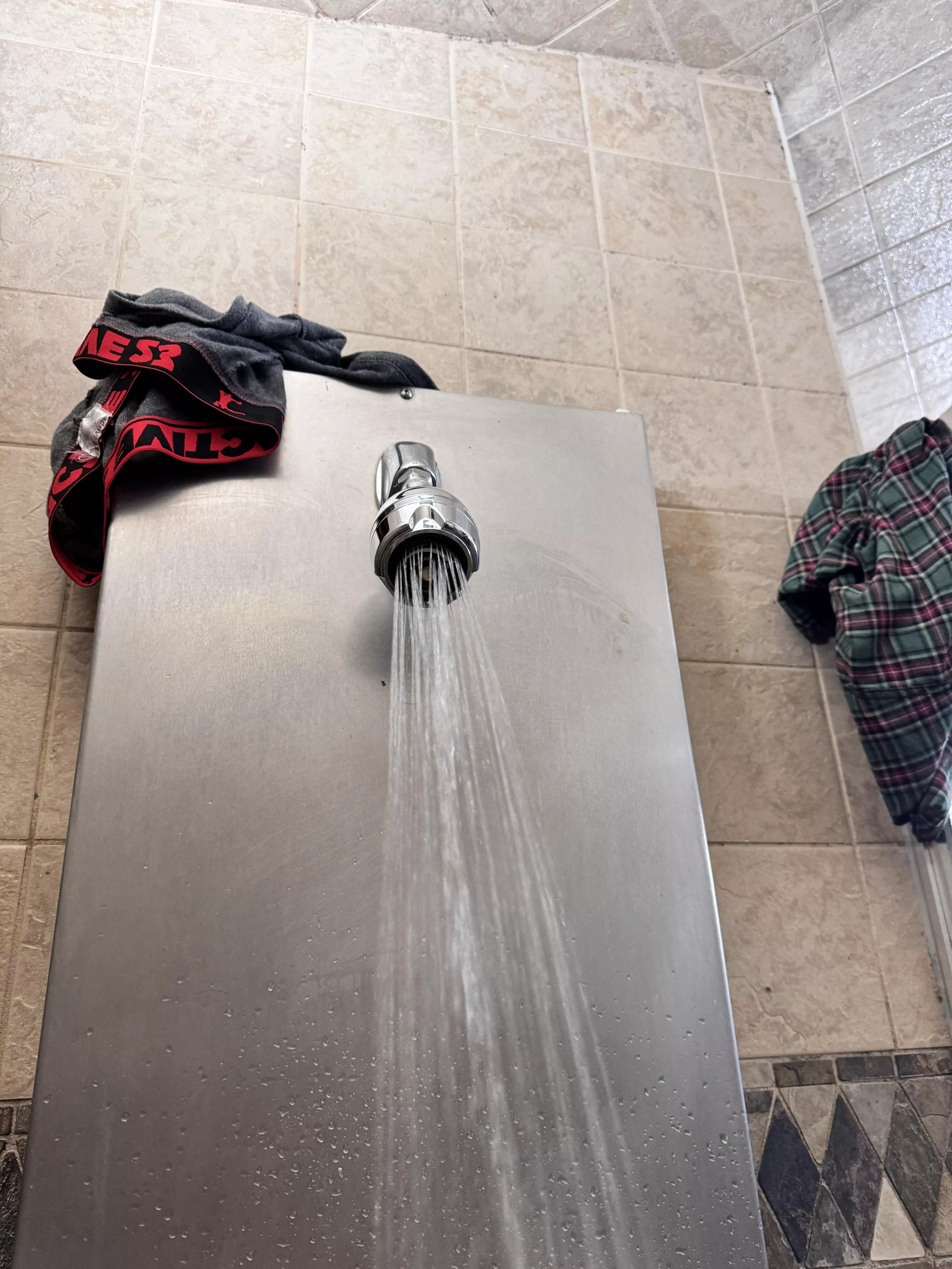 Look what I found in the locker room showers. 2 pairs of boxers 