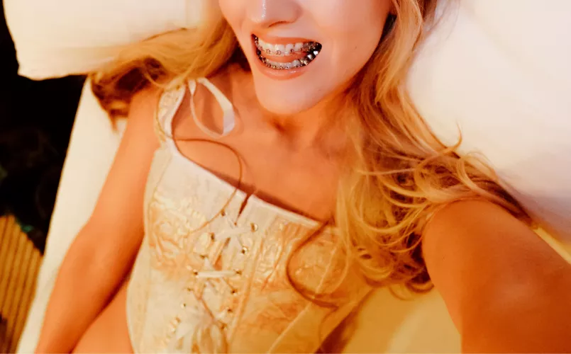 My favorite gold and white corset