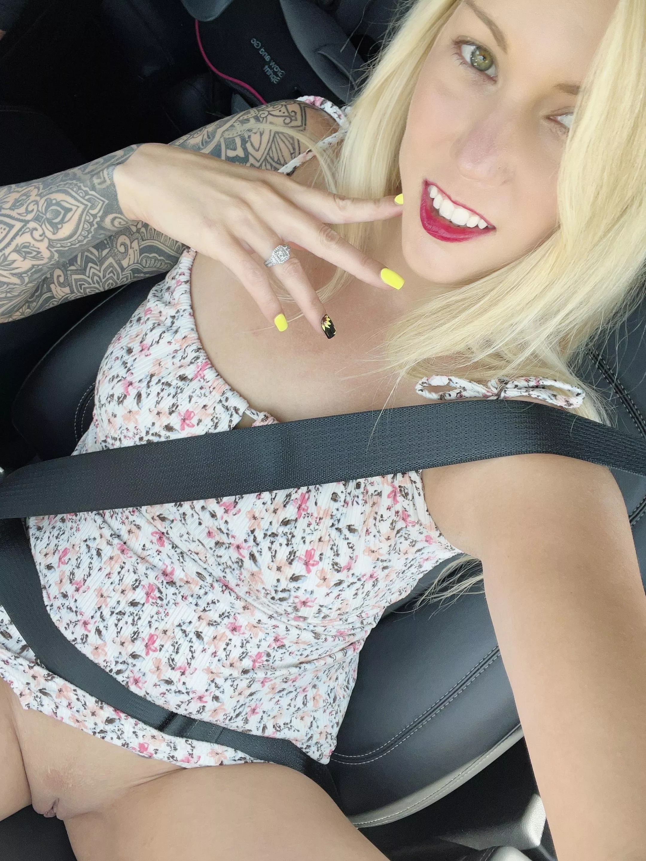 No panties needed in a short dress 