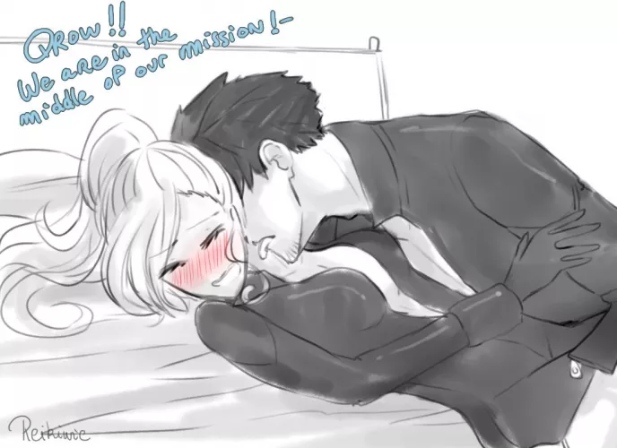 Qrow and Winter in the middle of a mission (Reikiwie)