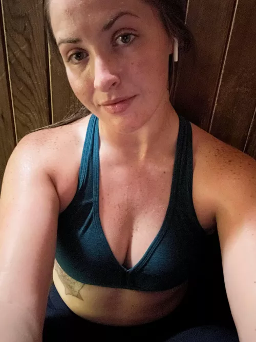 warming up the sauna for us