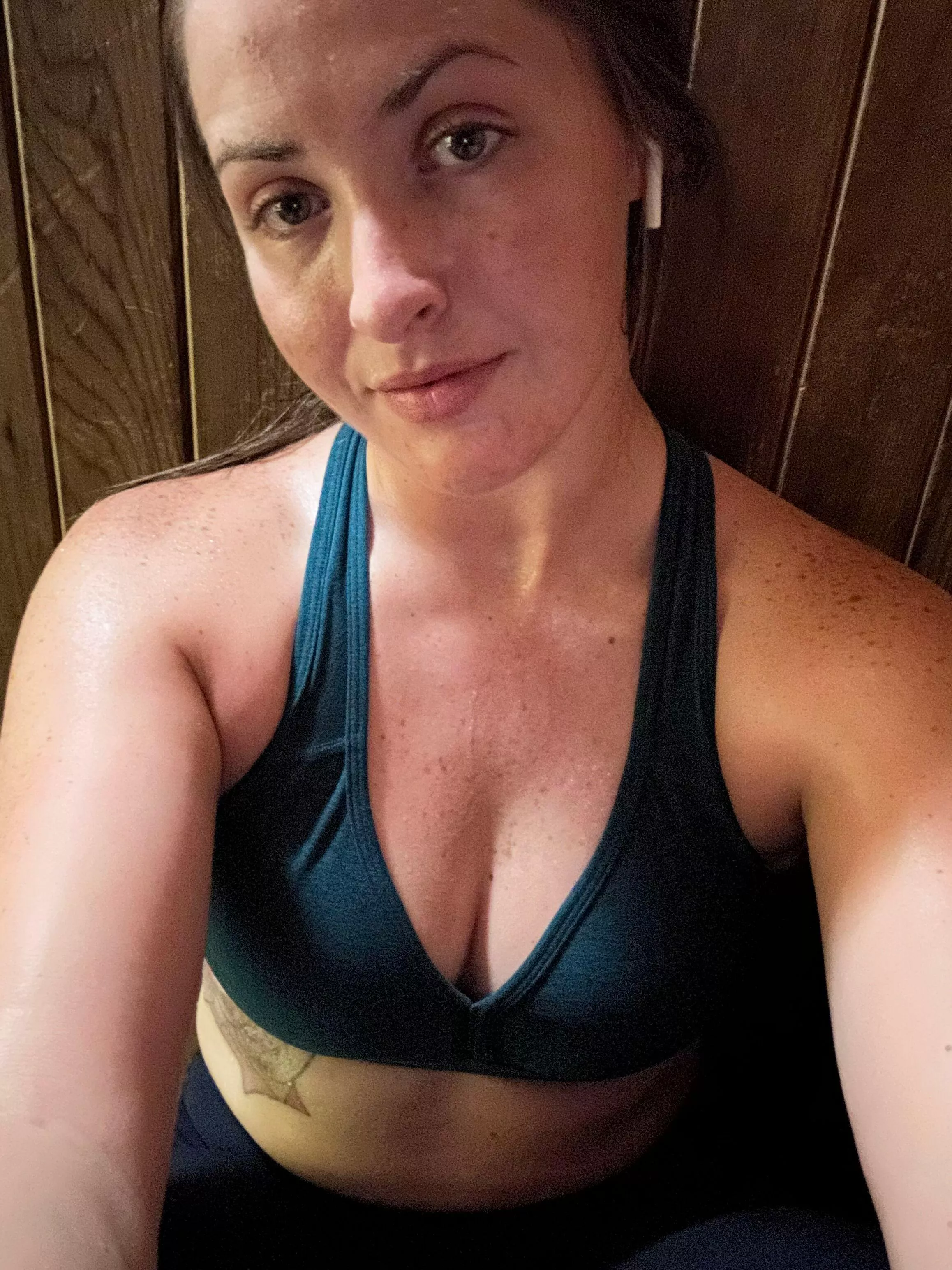 warming up the sauna for us