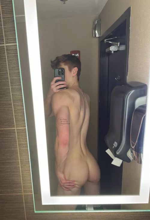 Had to make a pit stop in the gym bathroom 