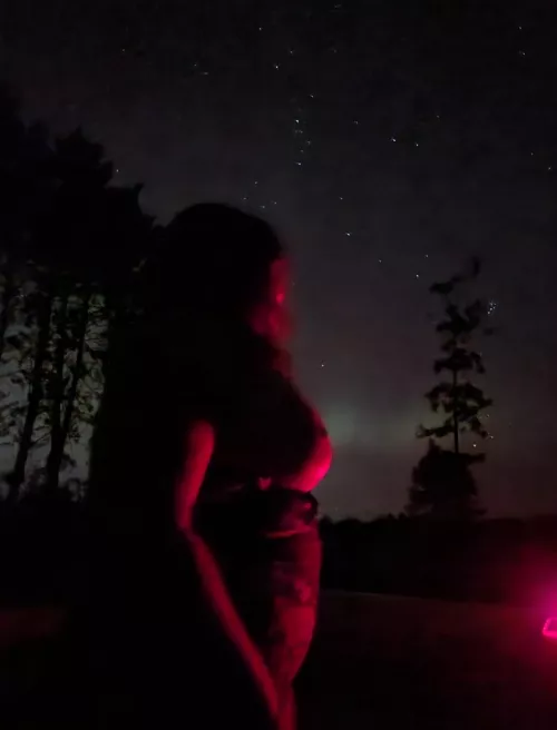 How bout some big fake tits under the stars and Northern Lights?
