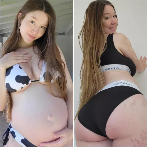 I didn't get any stretch marks on my pregnant belly, only on my ass