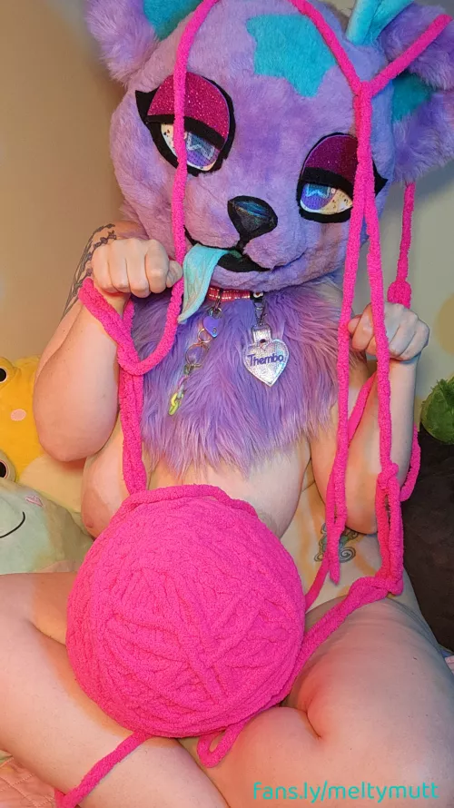 Thembo kitty got all tangled up💜