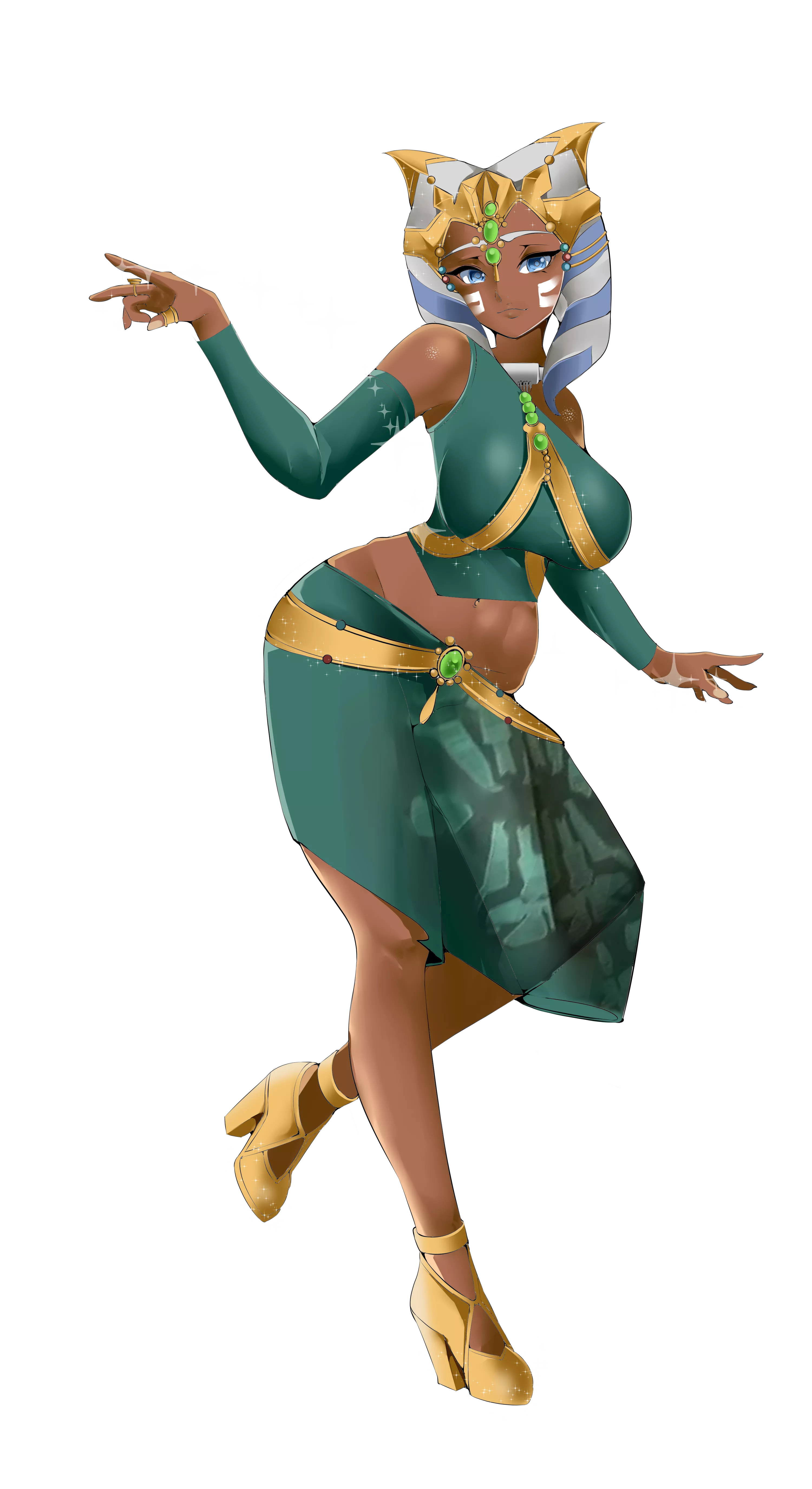 Ahsoka in her slave outfit (leonkunisagi) [star wars]