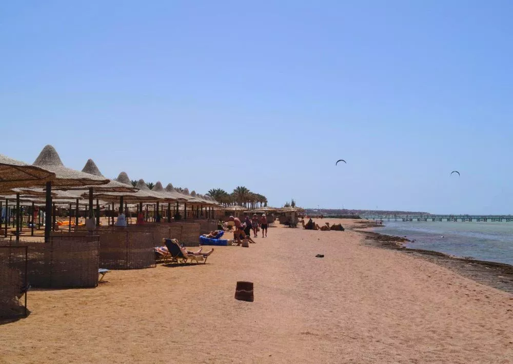 Beautiful golden sand and beach