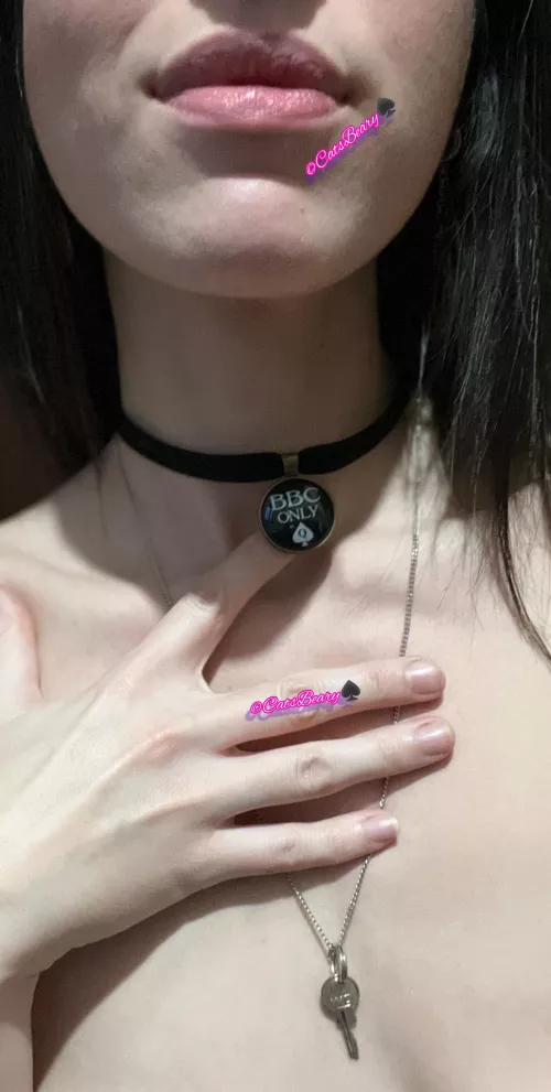 Everything you need to know about our marriage is around my neck... I'm BBC only. No exception for Hubby, nor for my womb