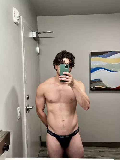 First time wearing jock to the gym