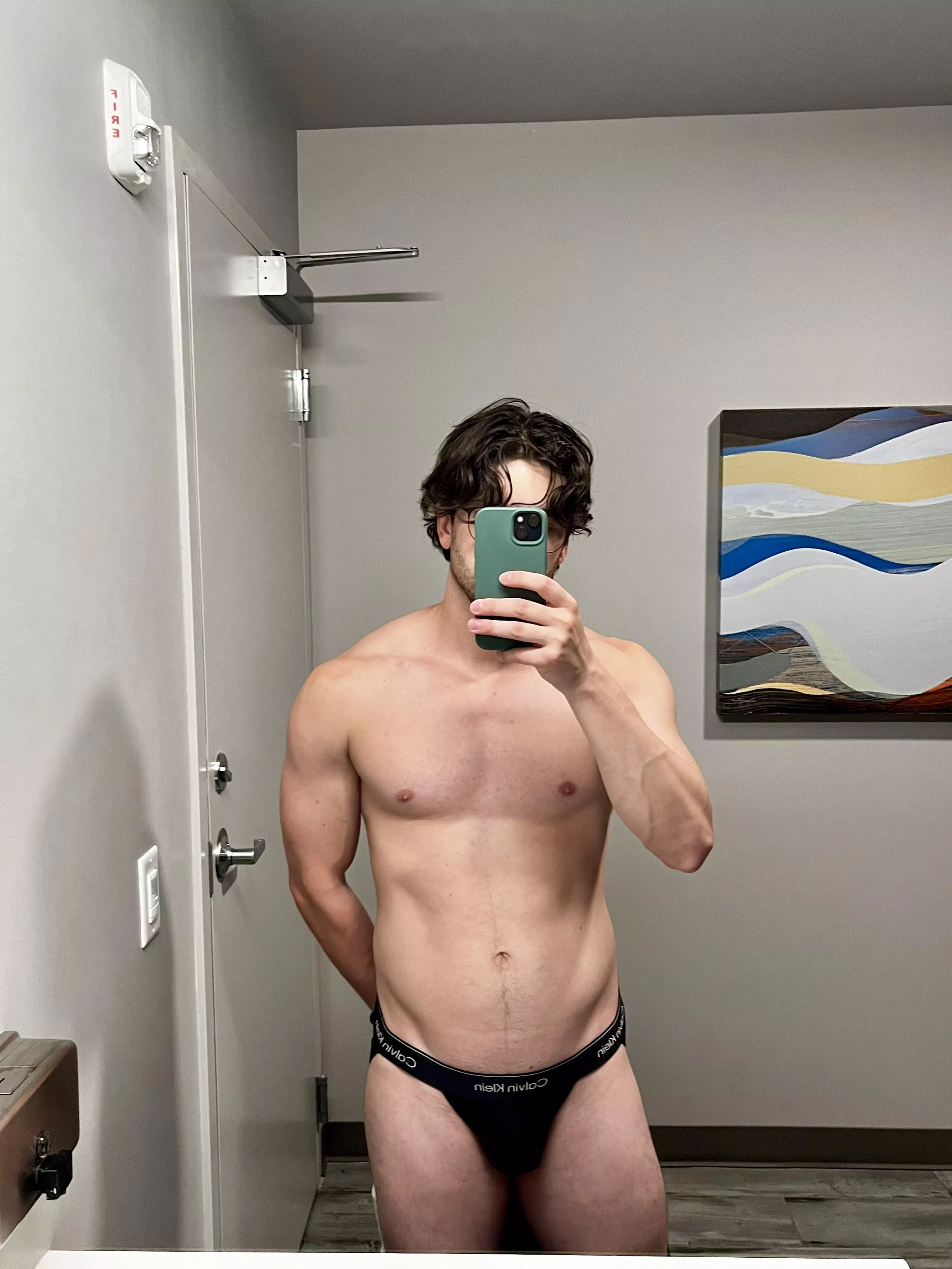 First time wearing jock to the gym