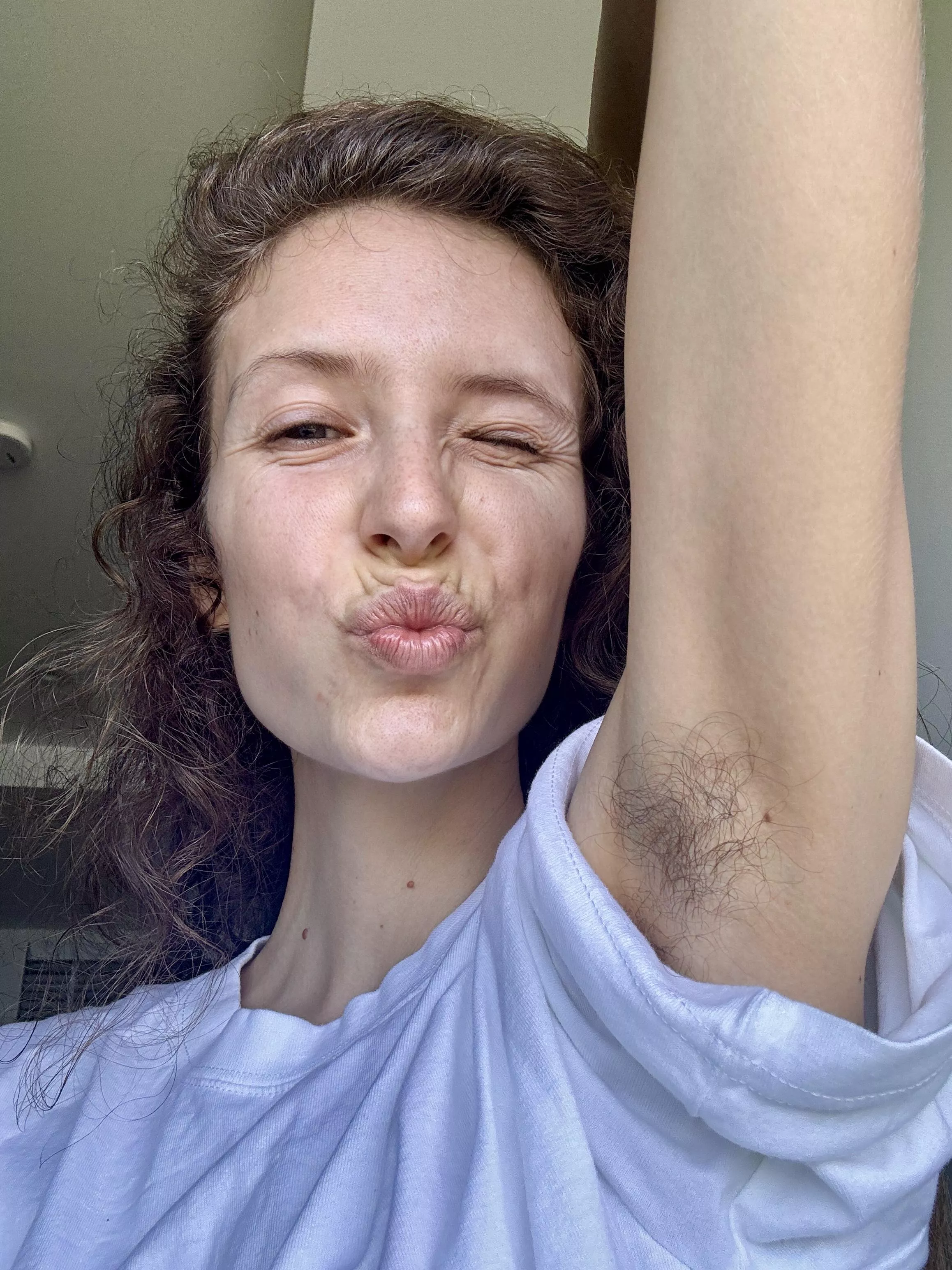 Nothing sexier than some extra hairy armpits