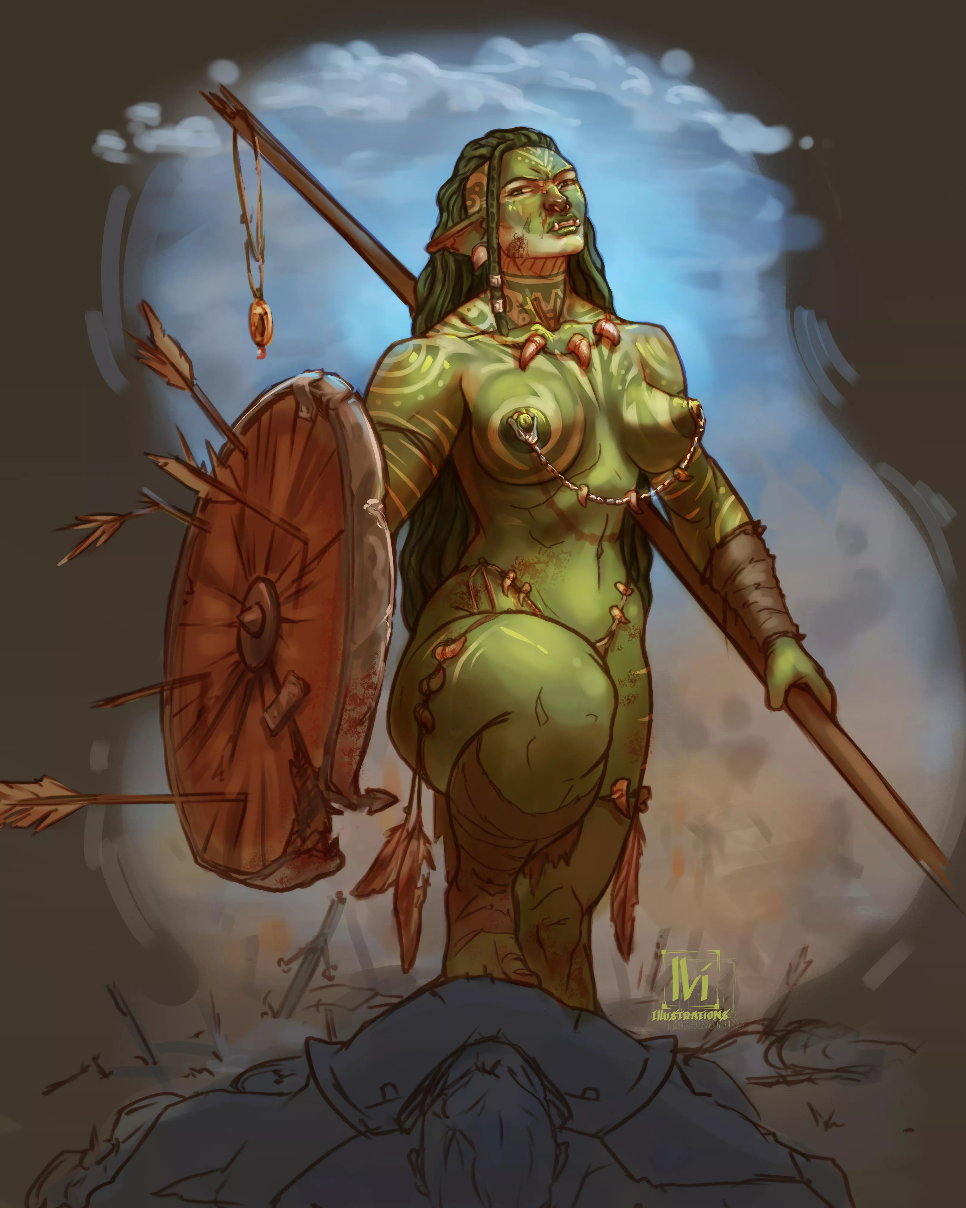 OC Lady orc by me / All mighty in any field !