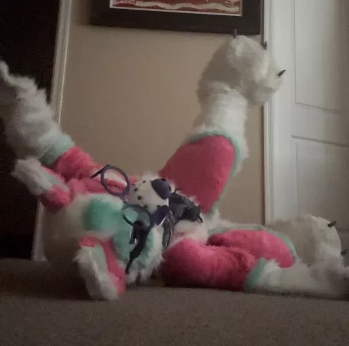 Scarlet’s got the case of the sillies this fursuit Friday! :P