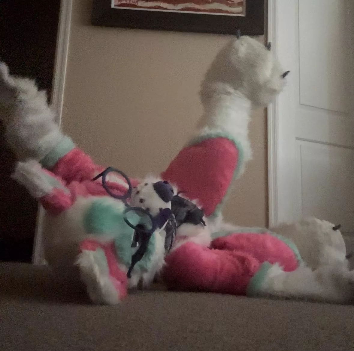 Scarlet’s got the case of the sillies this fursuit Friday! :P