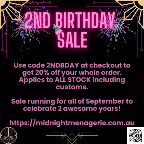 We're about to hit 2 years since opening🥳 ! To celebrate, howsabout a little sale? 