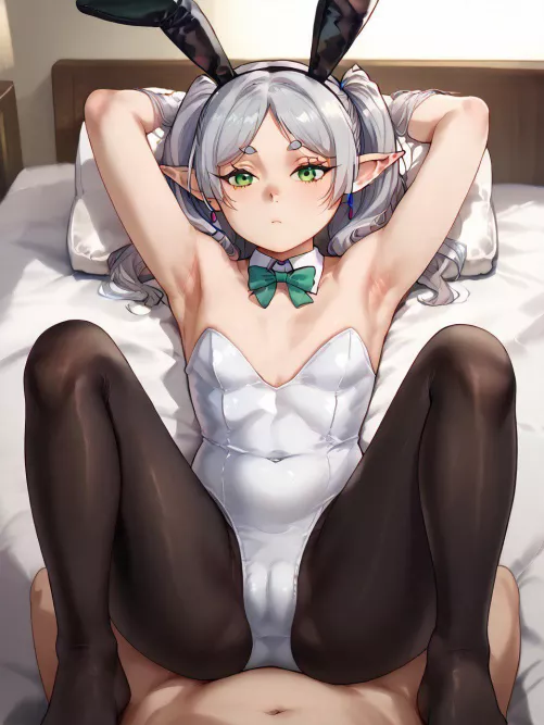 Frieren looking so cute in bunny outfit 