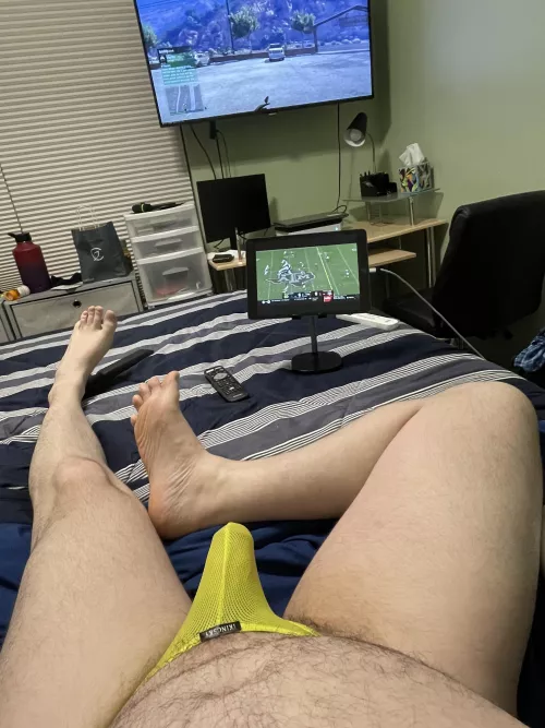 I got my Xbox, my ND Irish, and my thong… life is good right now! DMs are open though